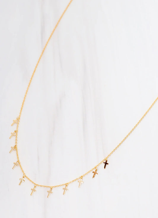 Cardinal Cross Necklace