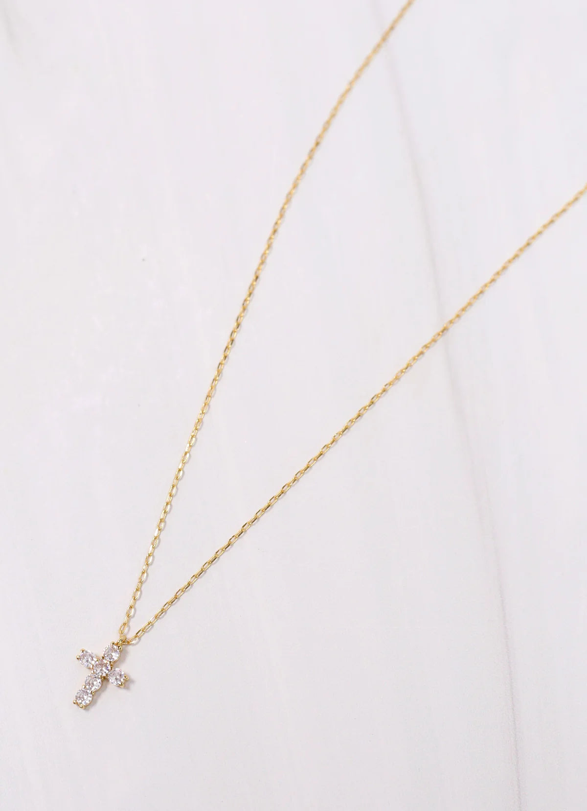 Pontiac CZ Cross Necklace