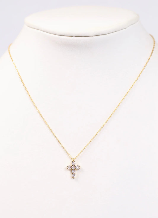 Pontiac CZ Cross Necklace