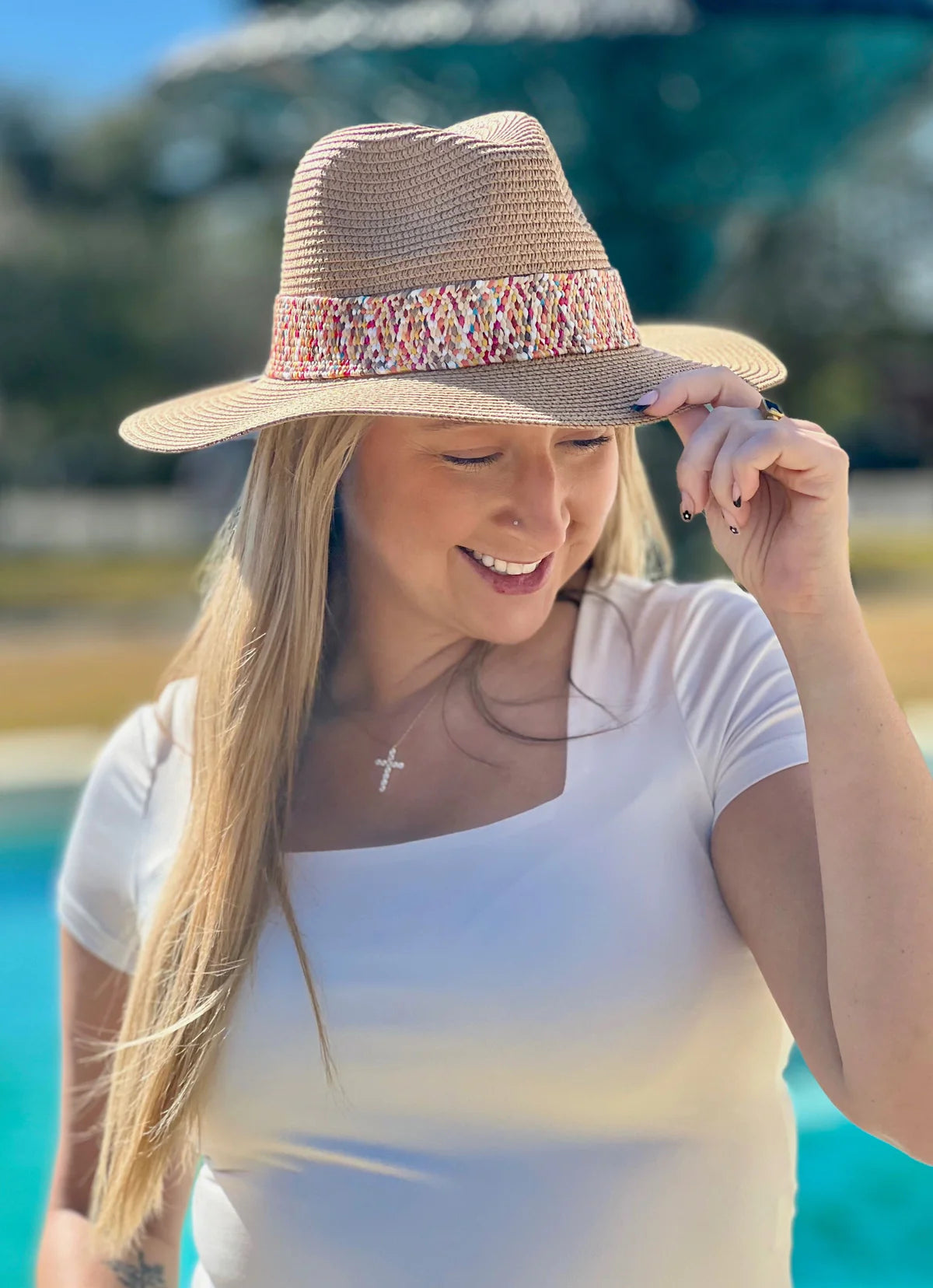 Laurie Hat With Woven Band