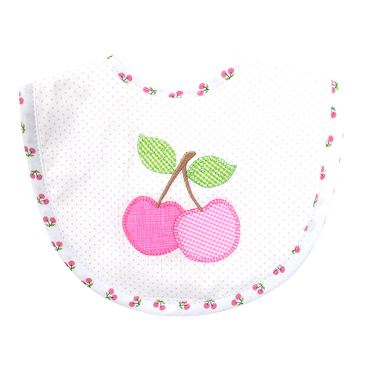 Cherries Appliqué Bib