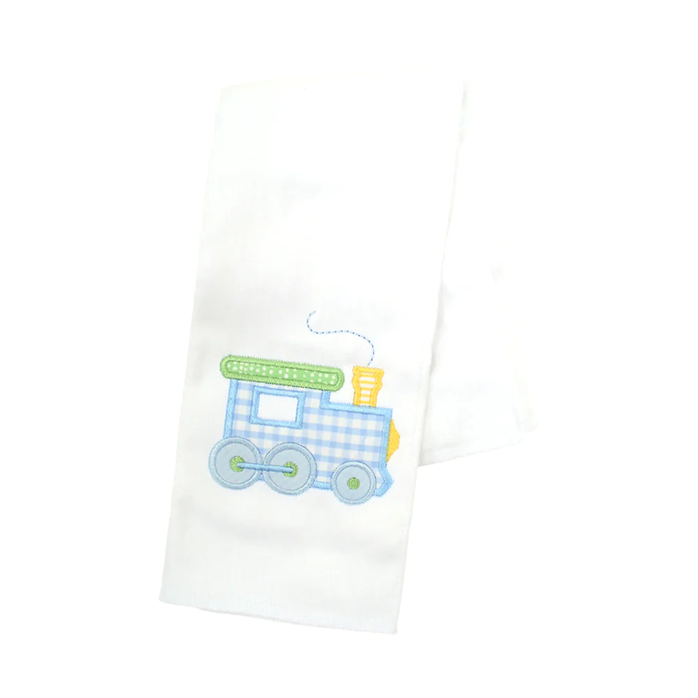 Train Appliqué Burp Pad