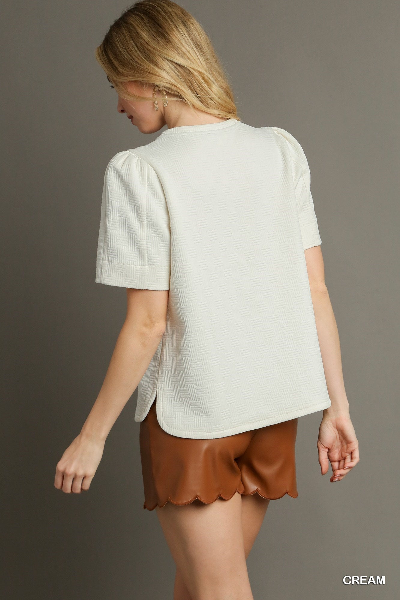 Criss Cross Jacquard Top
