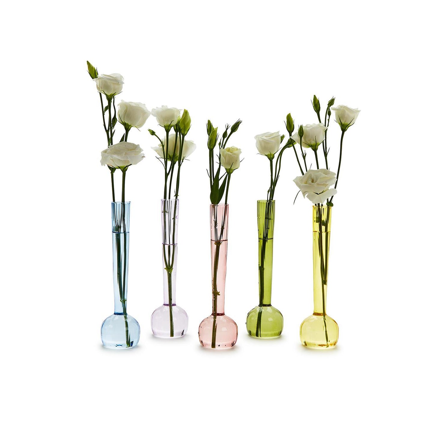 Swirl Hand Blown Glass Bud Vase