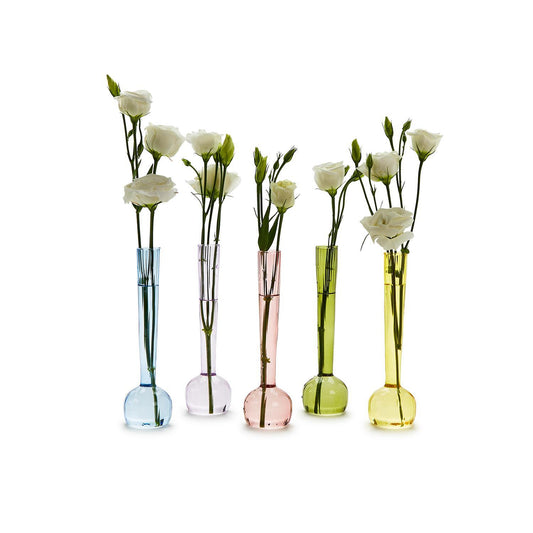 Swirl Hand Blown Glass Bud Vase