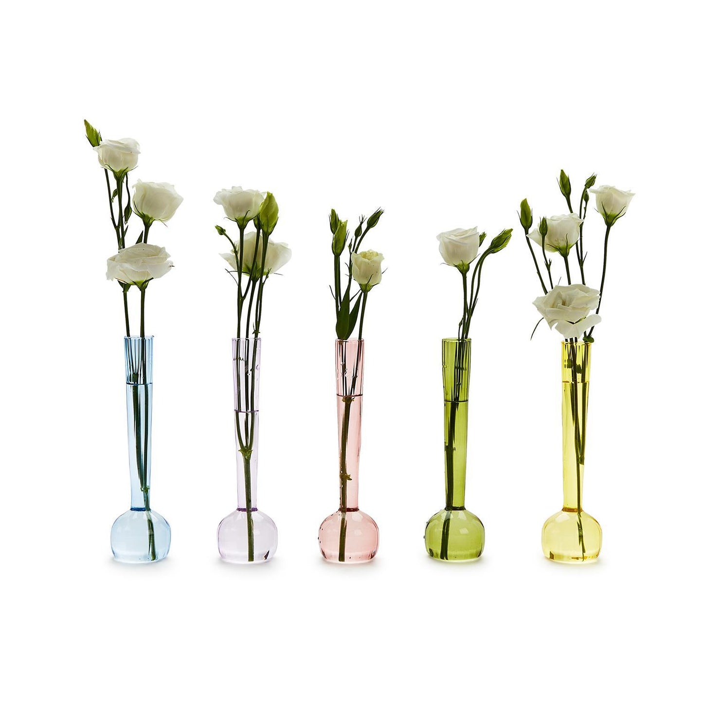 Swirl Hand Blown Glass Bud Vase