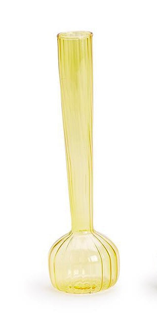 Swirl Hand Blown Glass Bud Vase