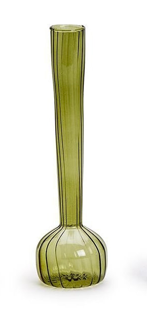 Swirl Hand Blown Glass Bud Vase