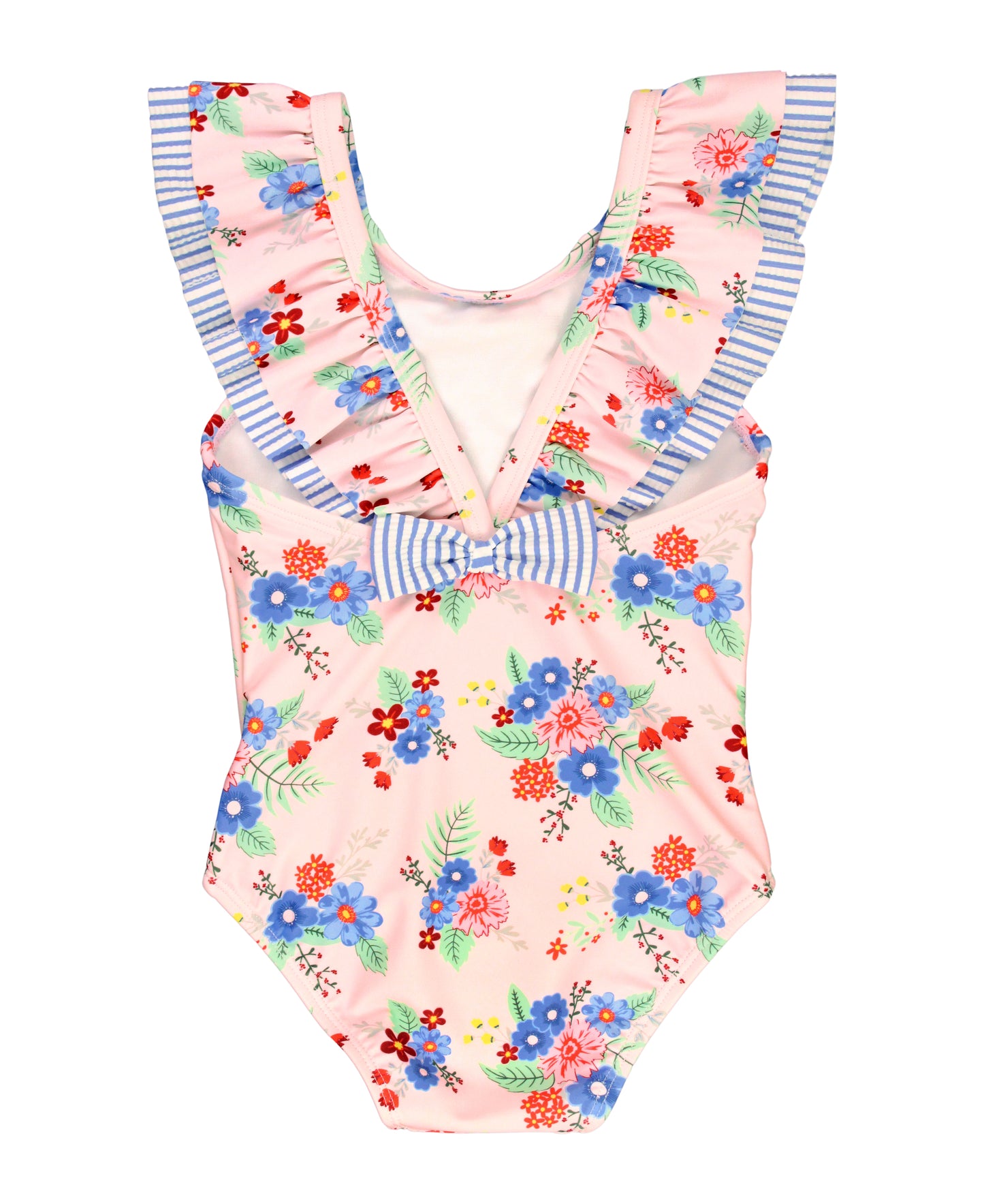 Ruffle V-Back One-Piece