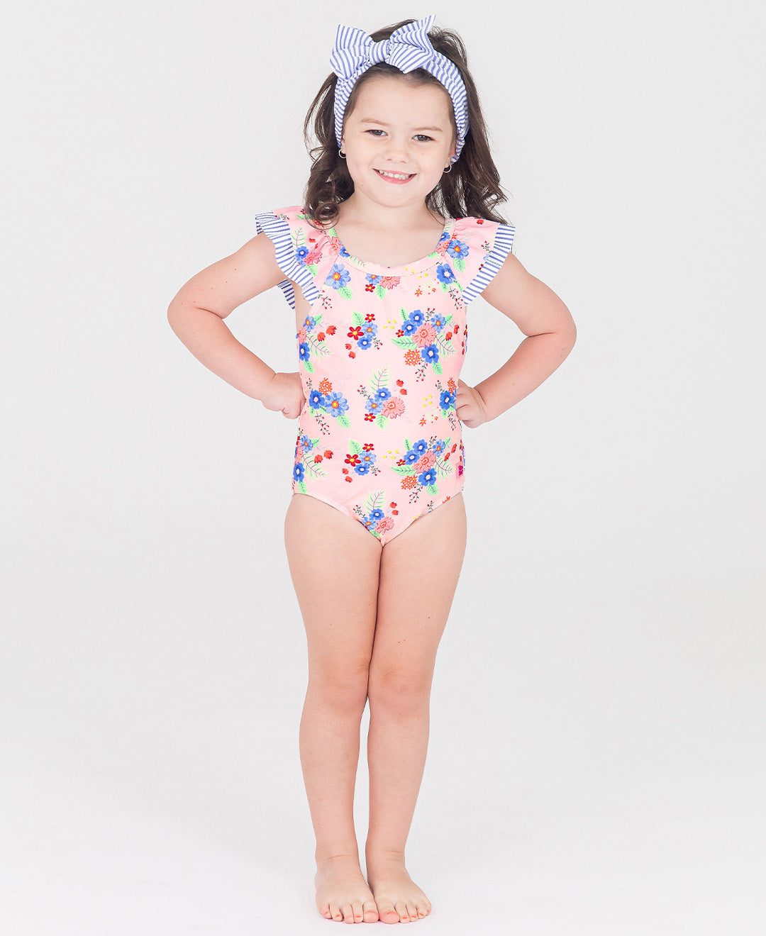 Ruffle V-Back One-Piece