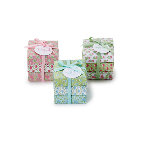 Floral Block Print Wrapped Soaps