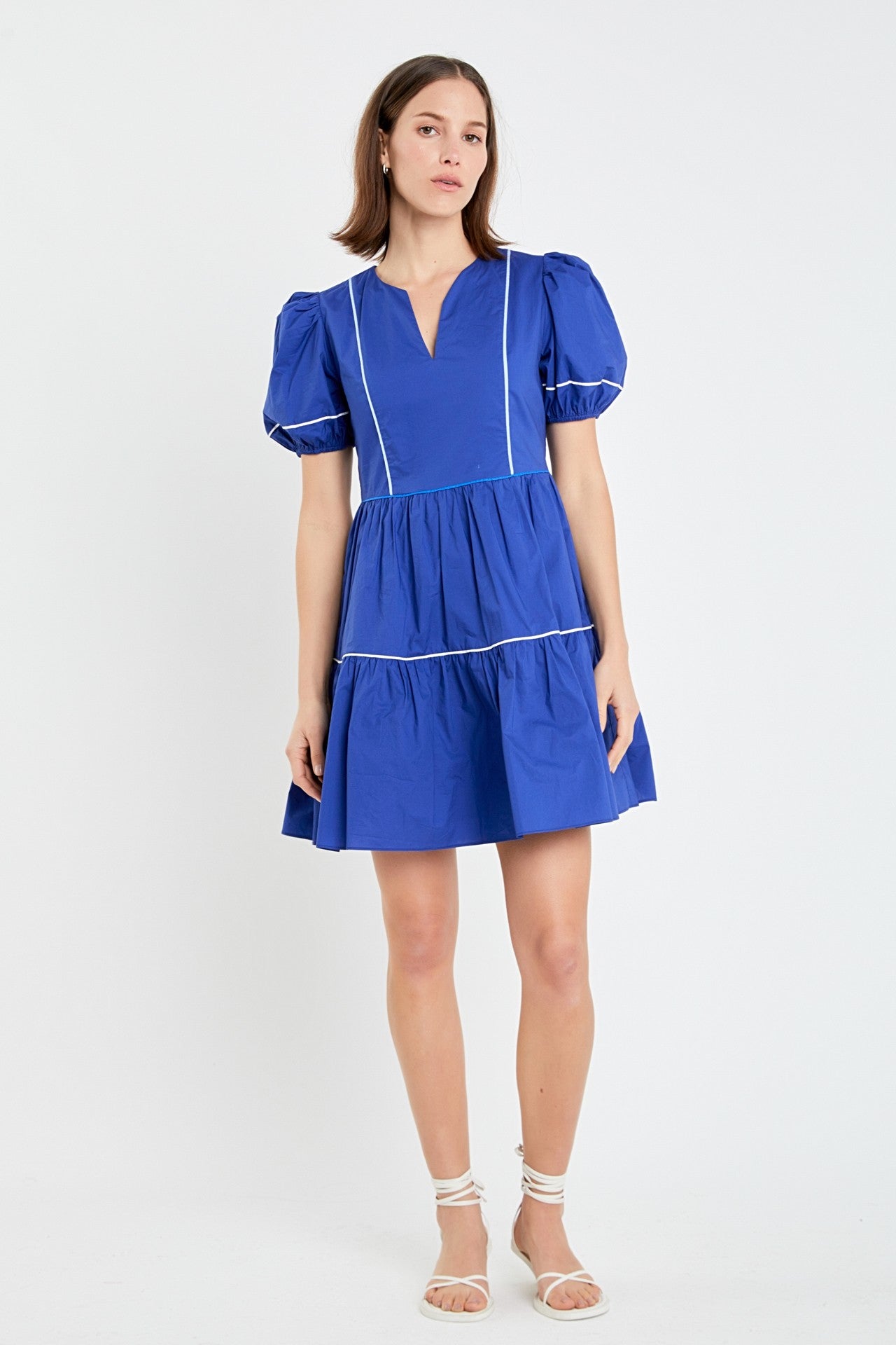 Piping Detail Mini Dress