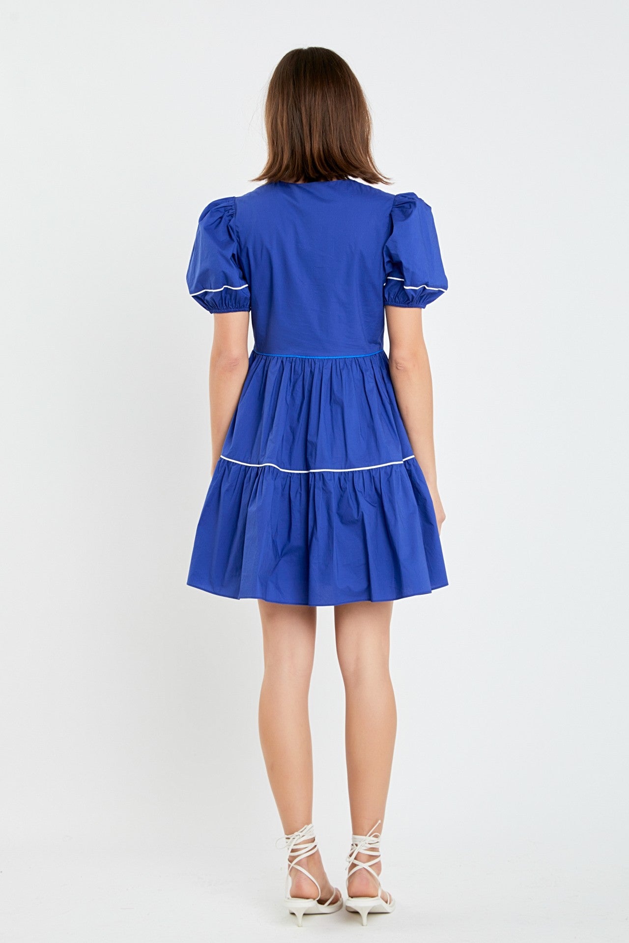 Piping Detail Mini Dress