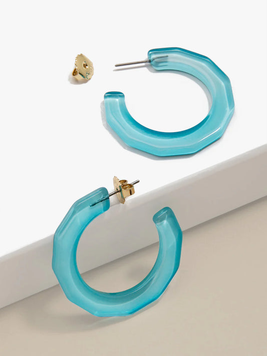 Resin Textured Open Hoop Earrings