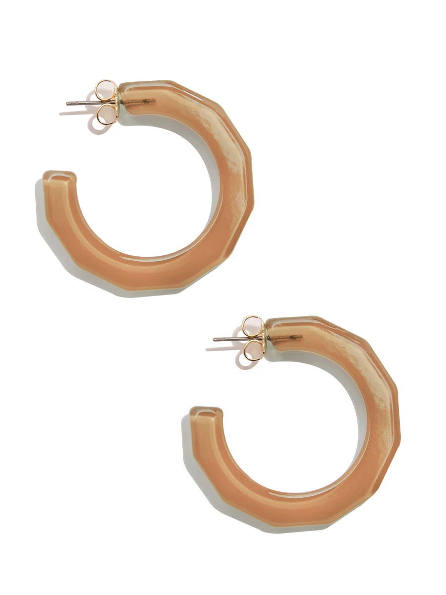 Resin Textured Open Hoop Earrings