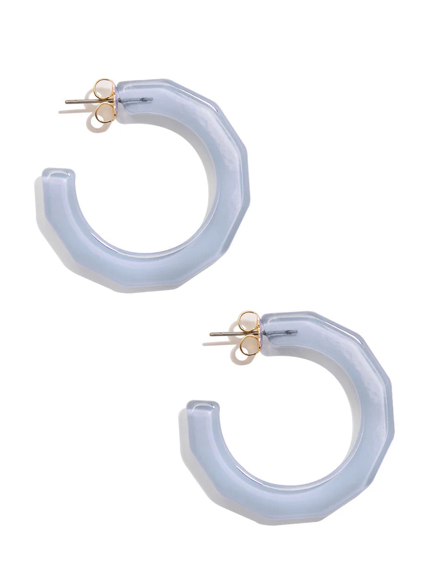 Resin Textured Open Hoop Earrings