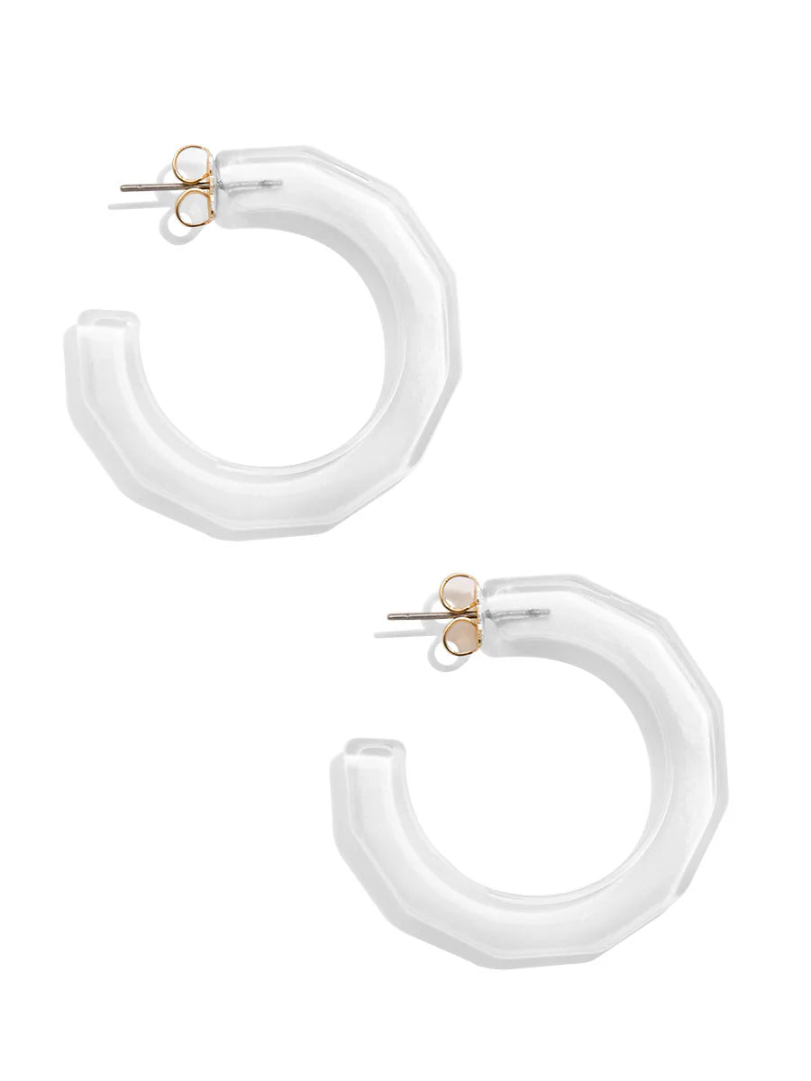 Resin Textured Open Hoop Earrings