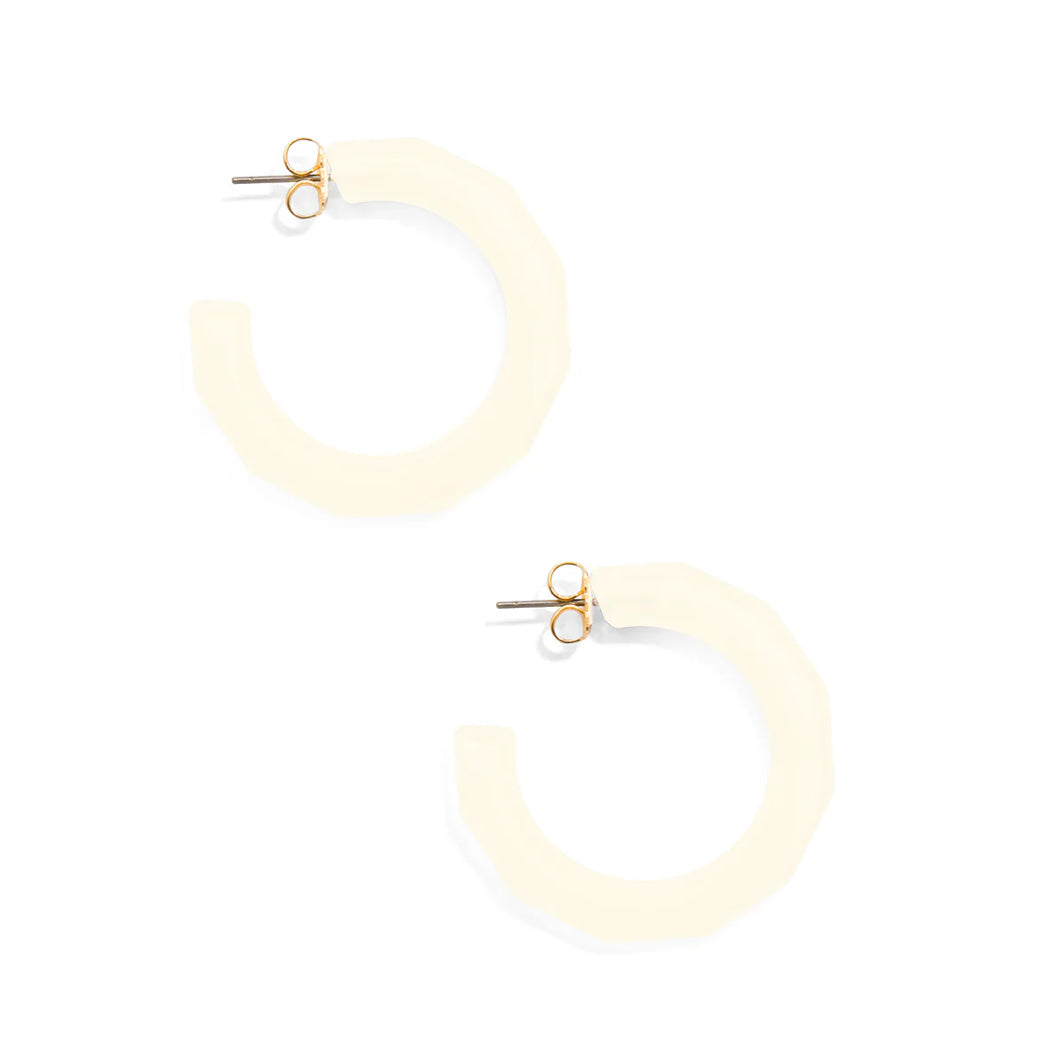 Resin Textured Open Hoop Earrings