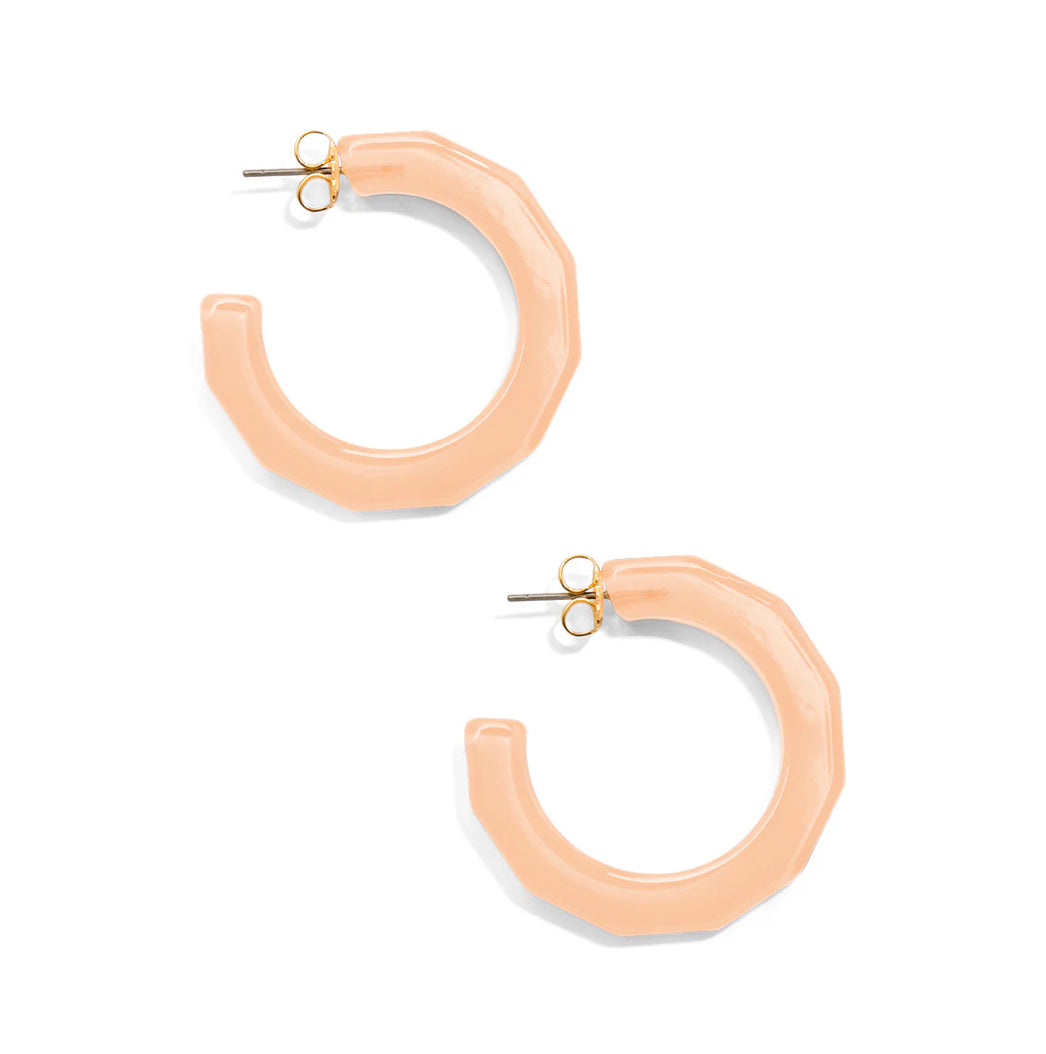 Resin Textured Open Hoop Earrings