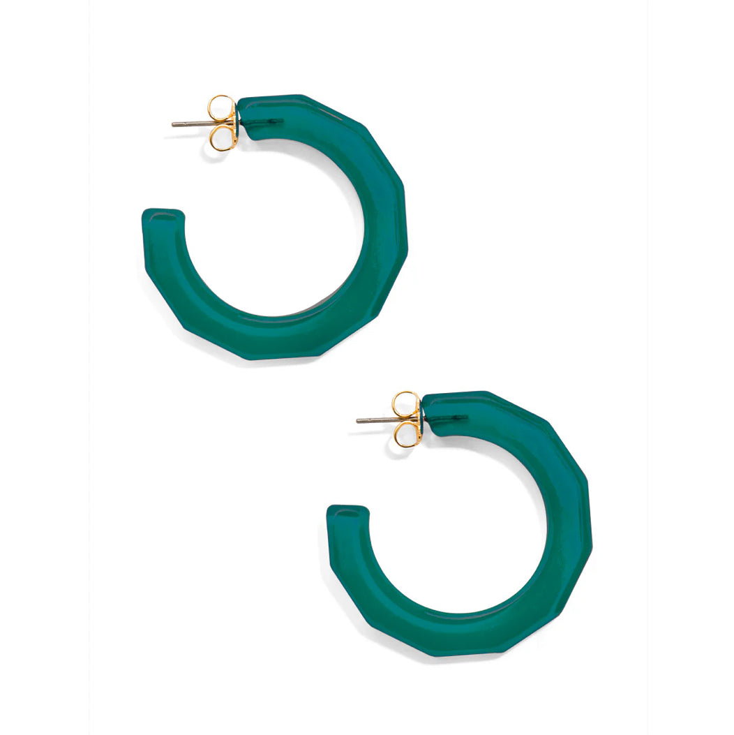 Resin Textured Open Hoop Earrings