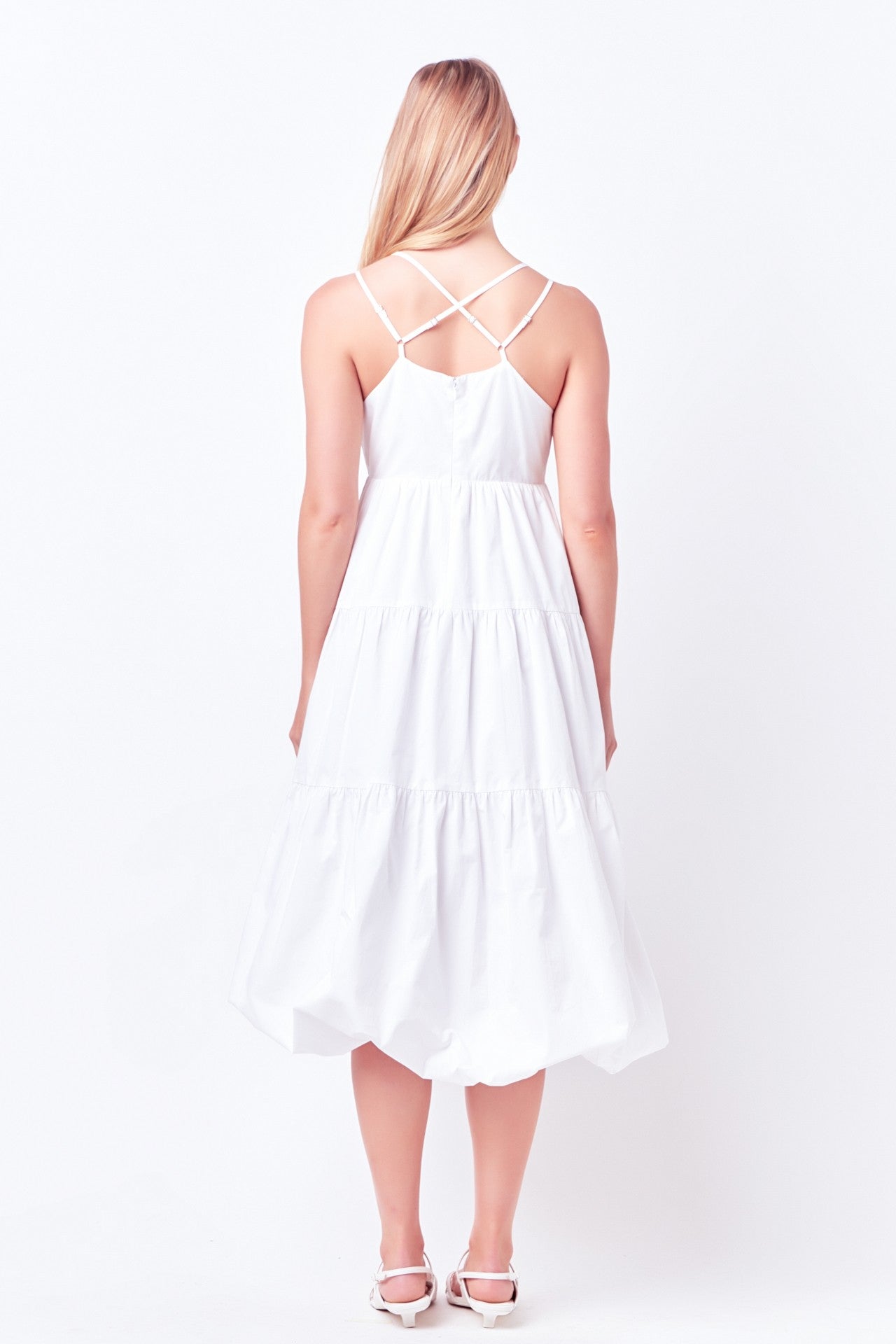 Balloon Dress With Strappy Back