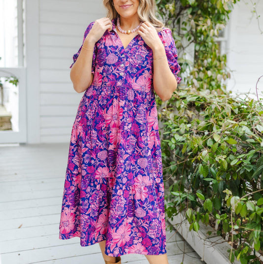 Evie High Tea Pink Dress
