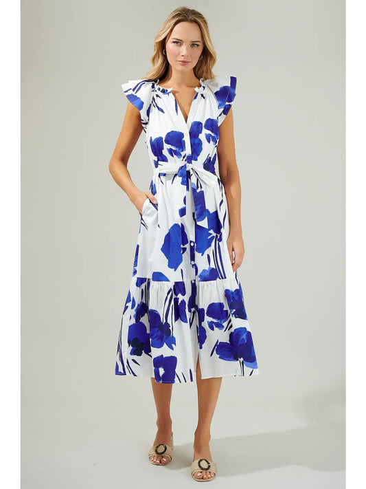 Neli Floral Button Midi