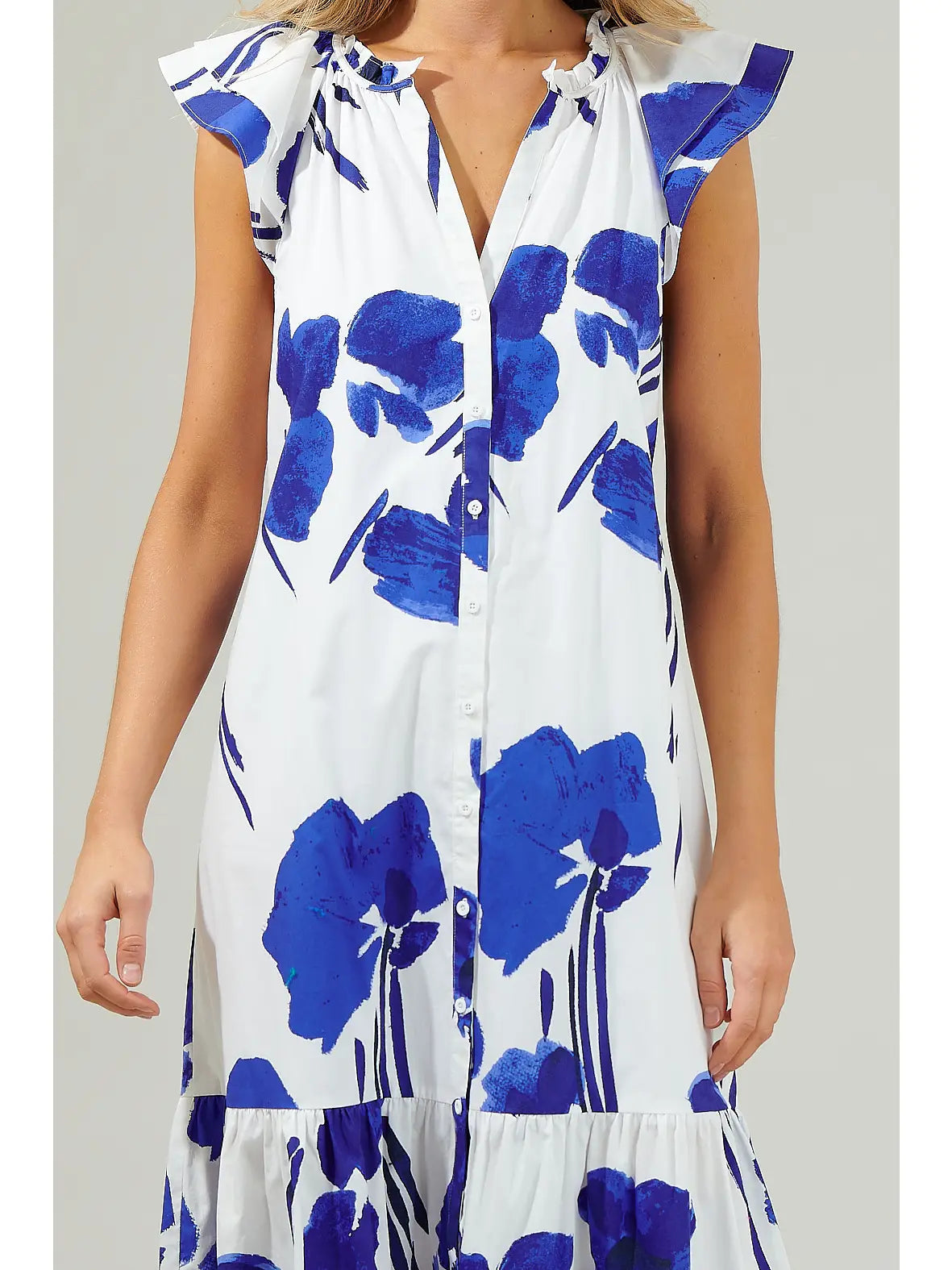 Neli Floral Button Midi