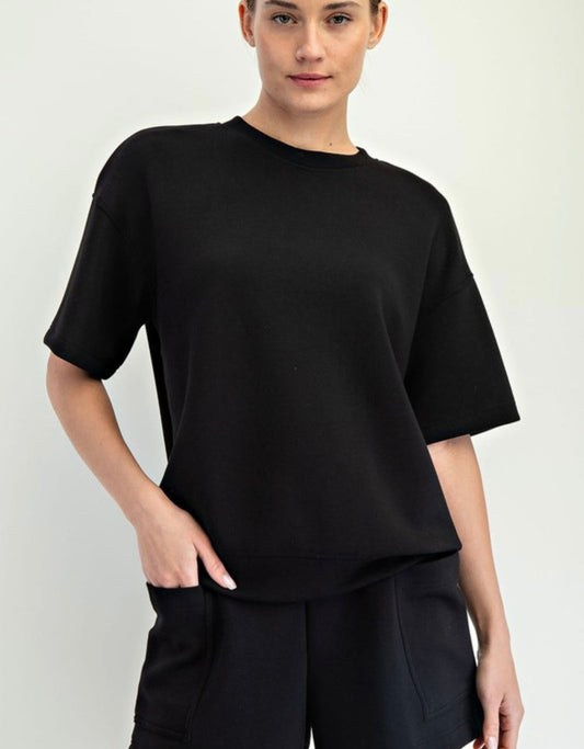 Modal Poly Span Short Sleeve Top