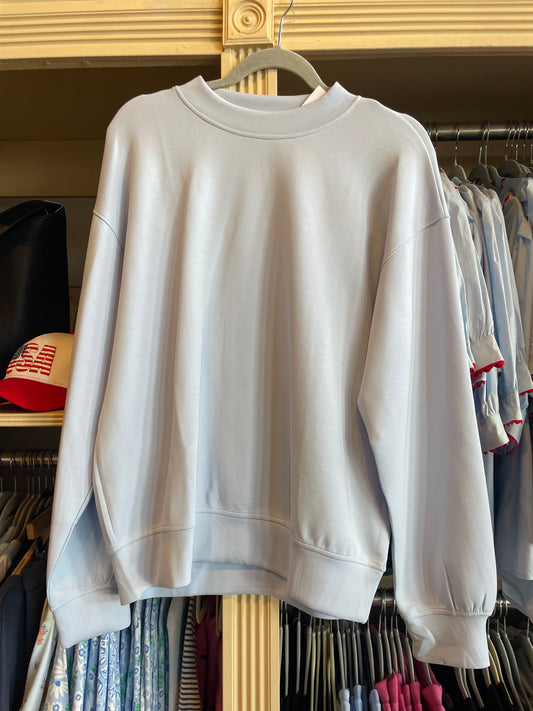 Modal Poly Span Scuba Mock Neck Pullover
