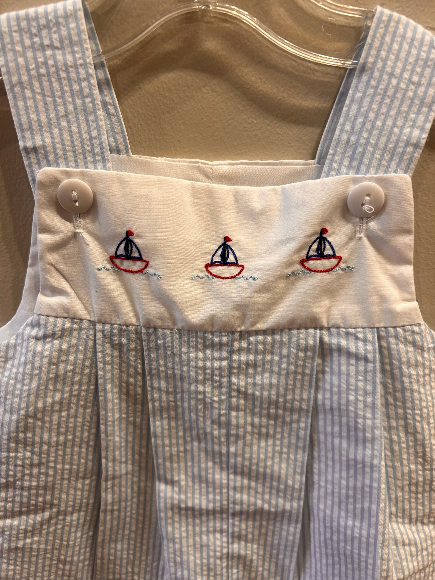 Sailboat Blue Benjamin Overall