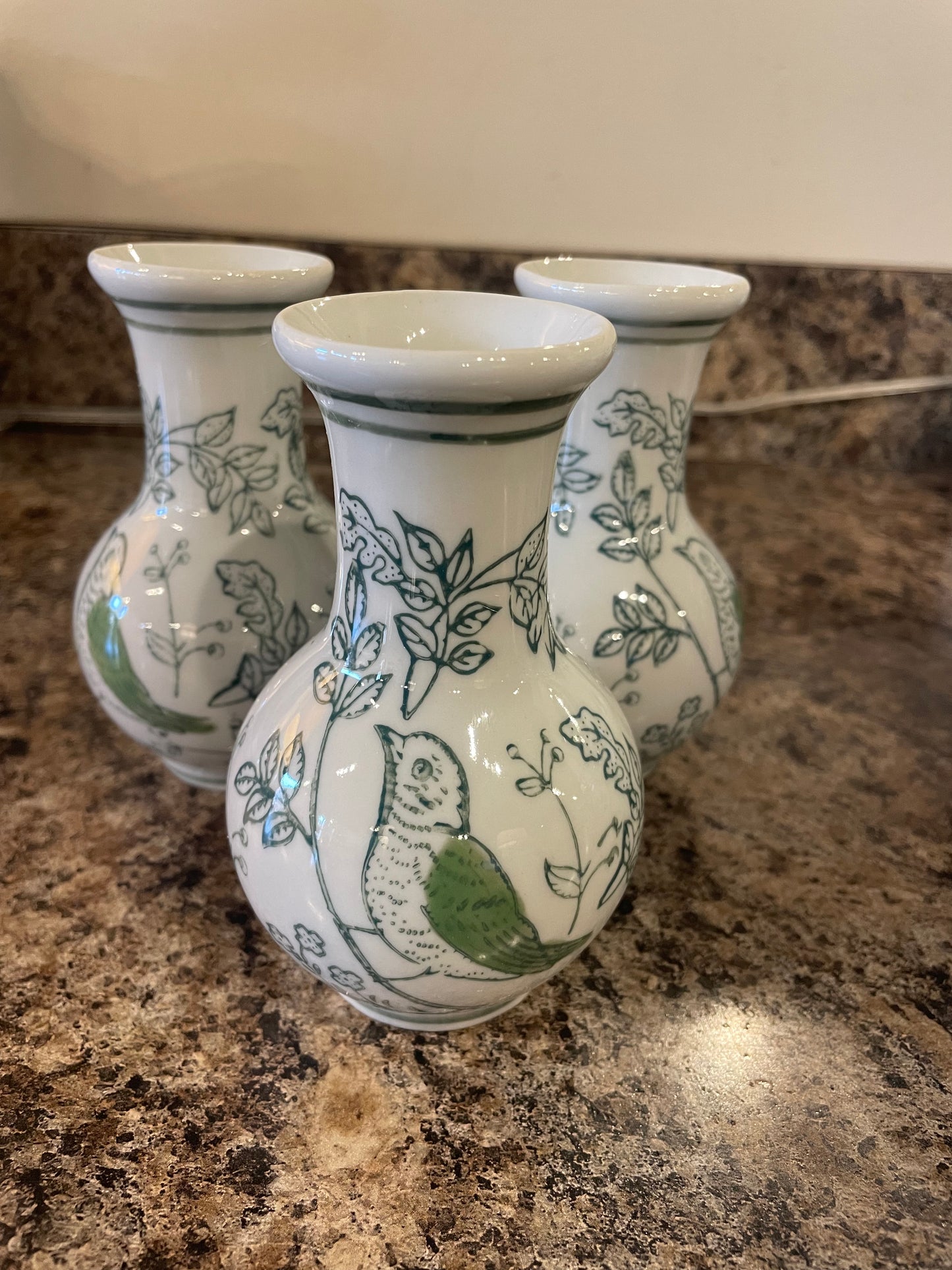Green Chinoiserie Vases