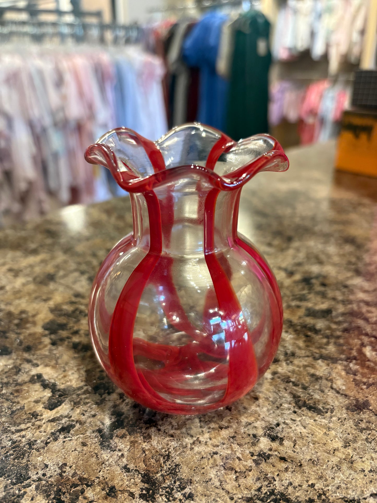 Ruffled Ribbon Vase