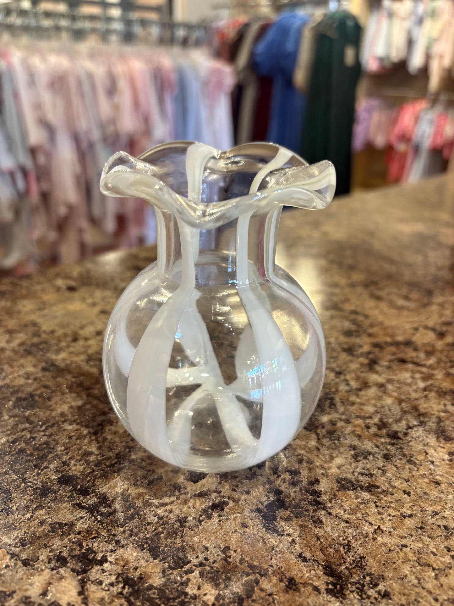 Ruffled Ribbon Vase