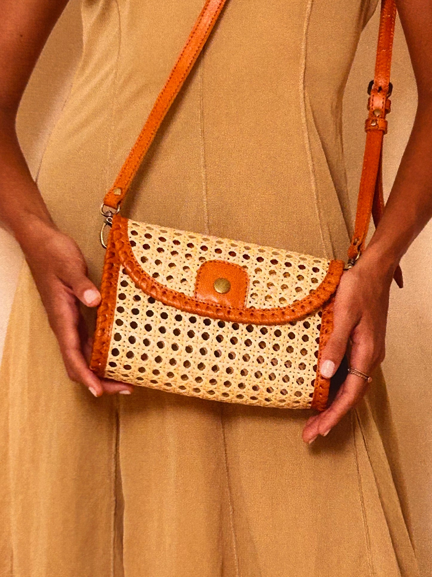Rattan Cane Weaver Clutch