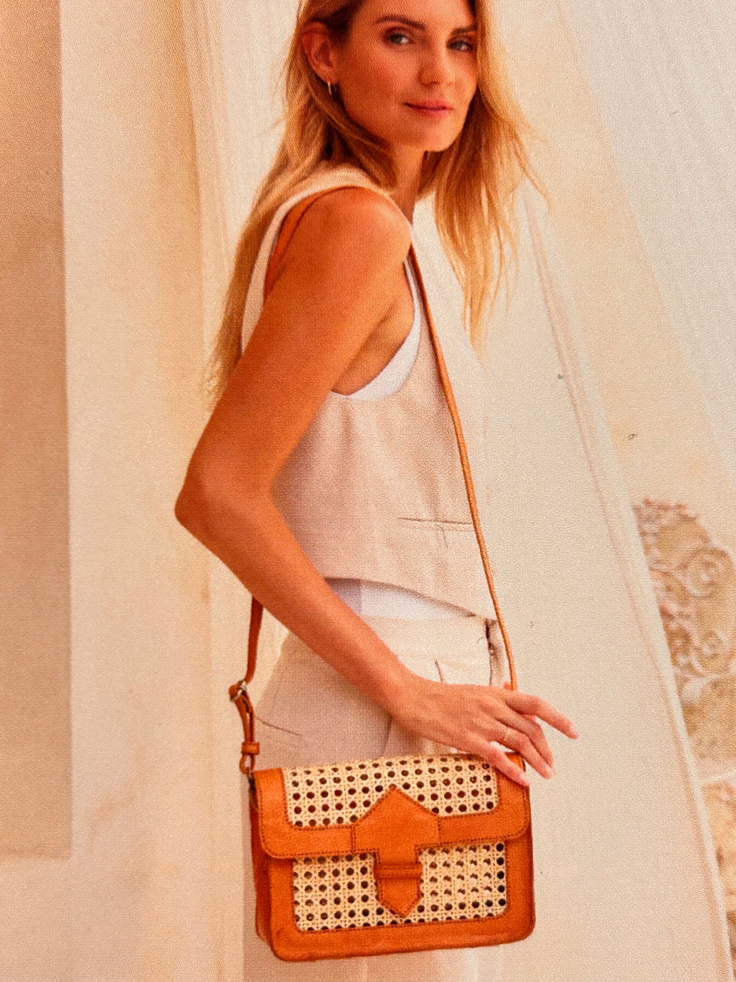 Rattan Cane Weaver Crossbody
