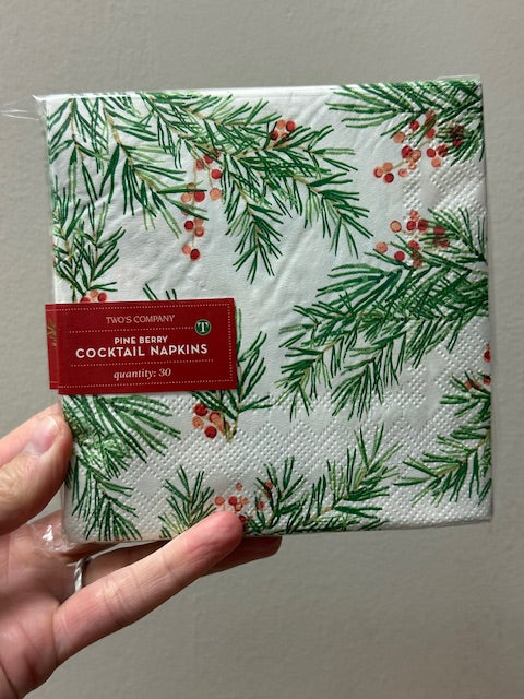 Pine Berry Paper Cocktail Napkins (30)
