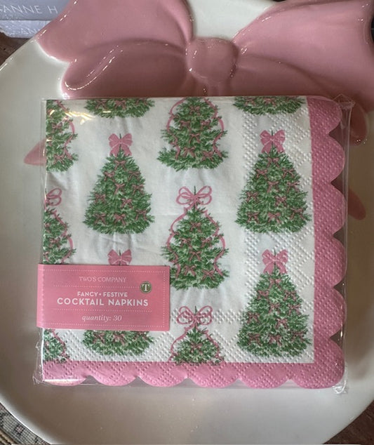 Fancy & Festive Cocktail Napkins- Scalloped