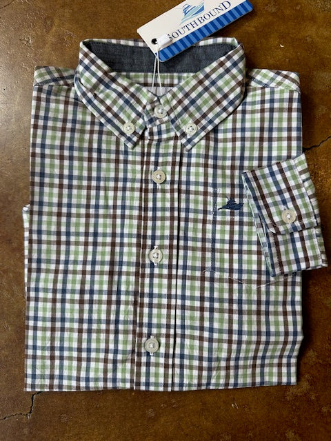 Navy/Aspen Green Dress Shirt