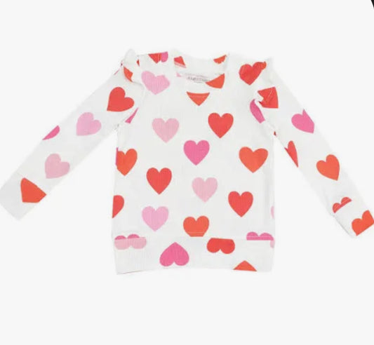 Big Hearts Ruffle Sweatshirt