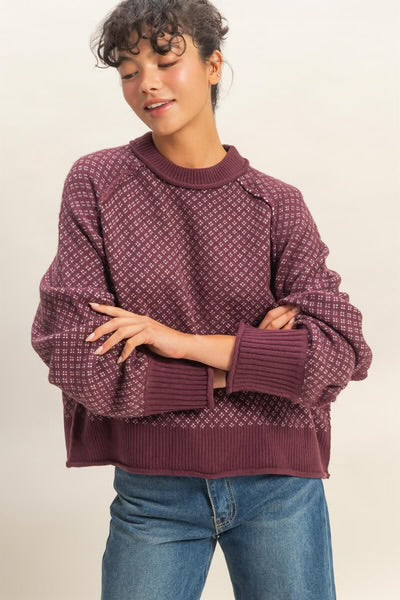 Pattern Knit Sweater