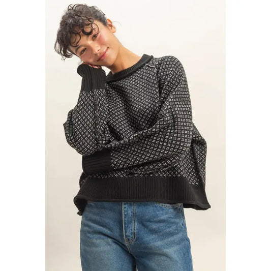 Pattern Knit Sweater