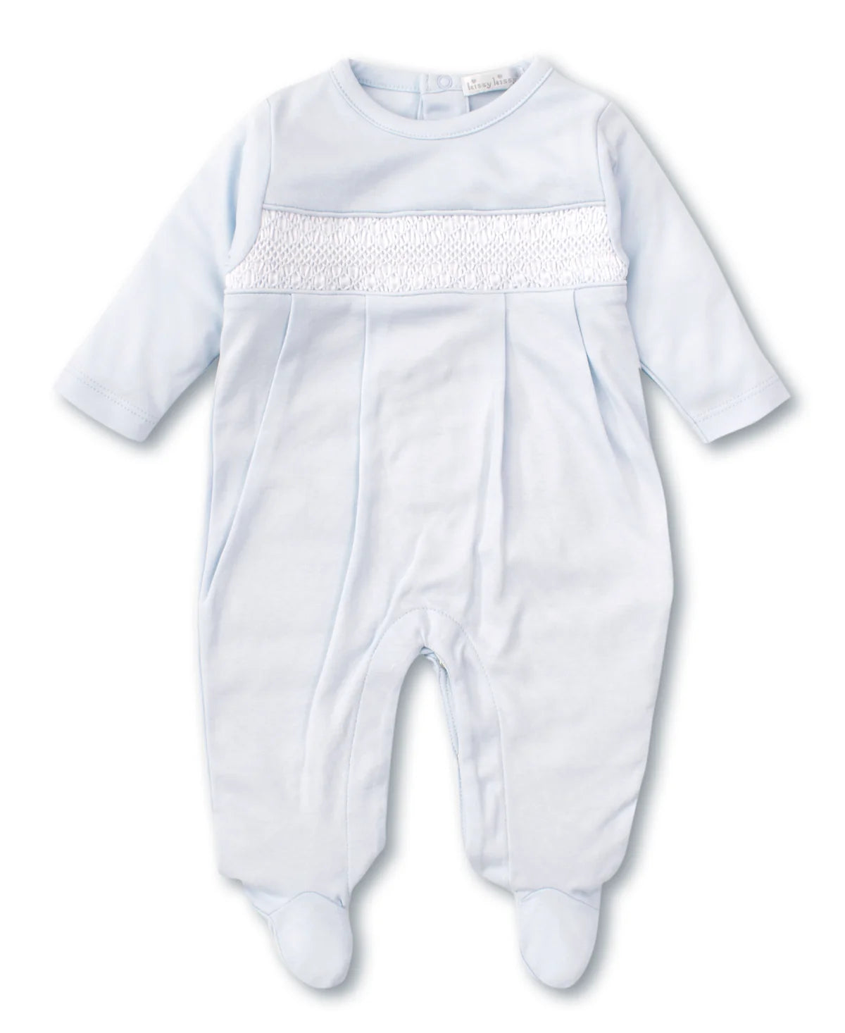 Footie with hand smocking