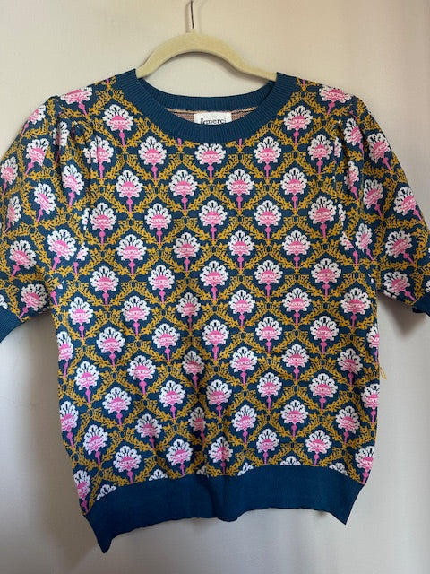 Peacock Short Sleeve Sweater