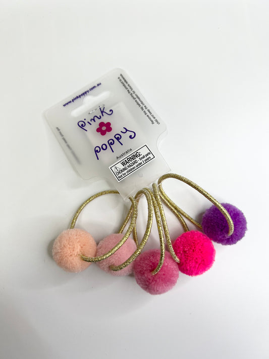 Pom Pom Hair Elastics