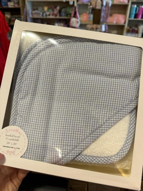 Small Check Boxed Set hooded towel