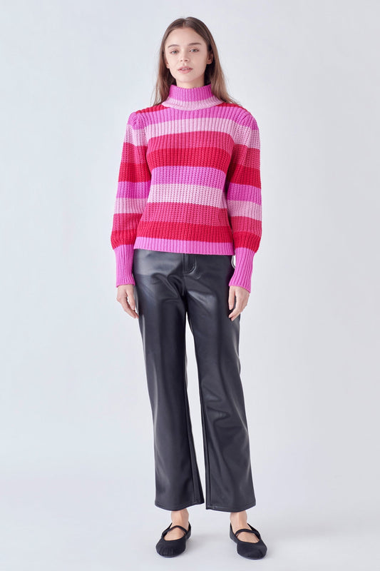 Stripe Mockneck Sweater EF