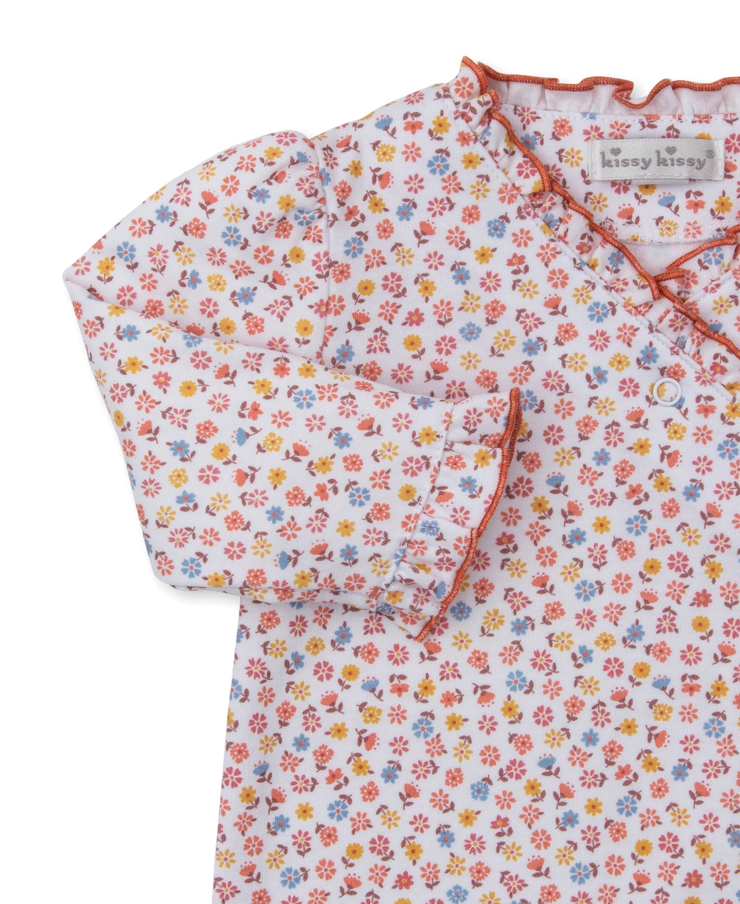 Pumpkin Floral Footie