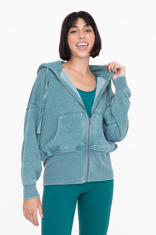 Hoodie Jacket With Tapered Sleeves