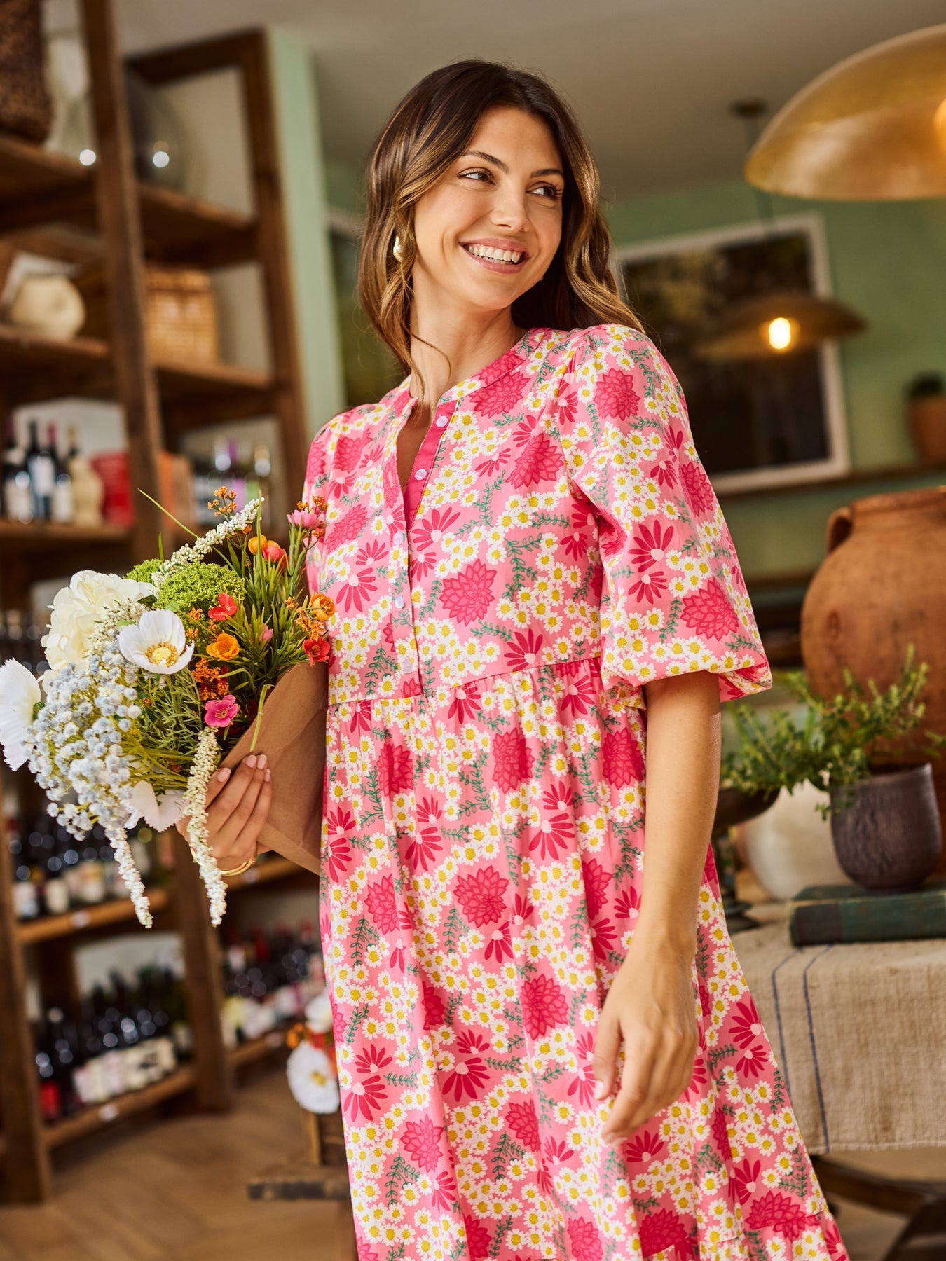 Riley Dress | Daisy Chain Pink